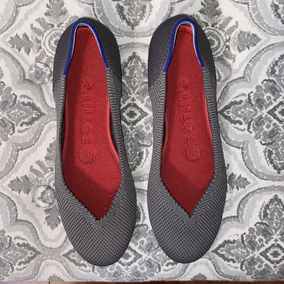 Rothy grey with red inserts ballerina flats Excellent like new condition 5.5 - Picture 4 of 16